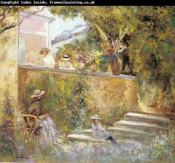 Lebasque, Henri Nono and Marthe in the Garden with Madame Lebasque
